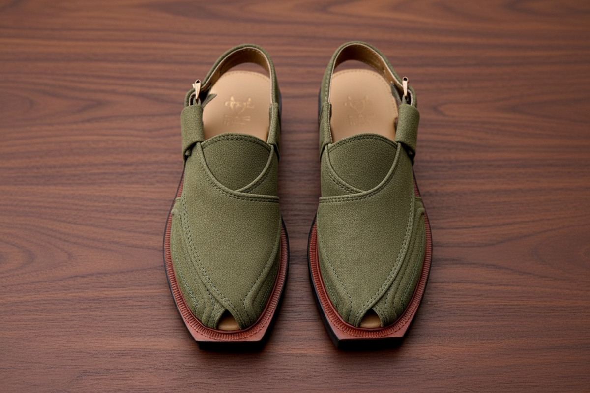 Men's handmade leather Peshawari chappal by TAILOR LEATHER, featuring traditional design and durable craftsmanship.