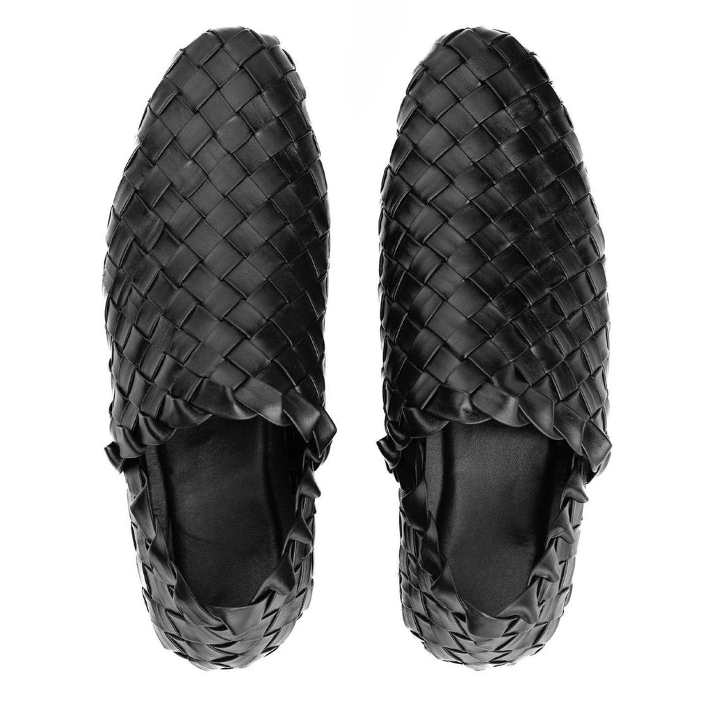 Men's Handwoven Calf Leather Sandals – Braided Genuine Leather Sandals with Leather Sole | Handmade Summer Sandals for Men