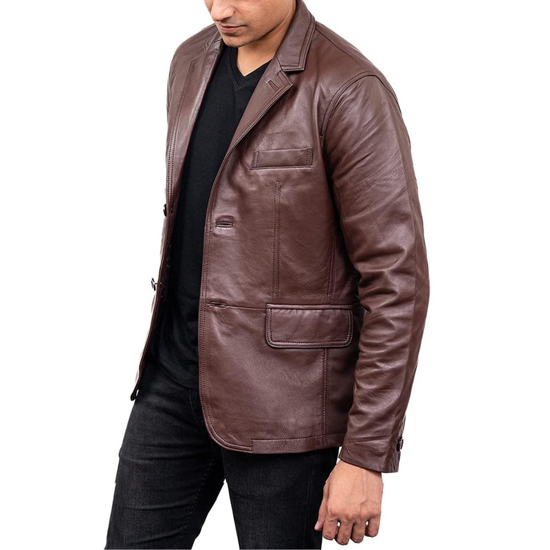 Men's Handmade Lambskin Leather Blazer – Tailor Leather