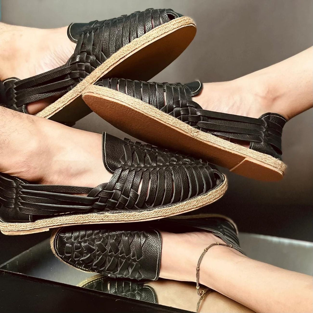 Handmade Leather Huarache Sandals: Mexican Fisherman Style
