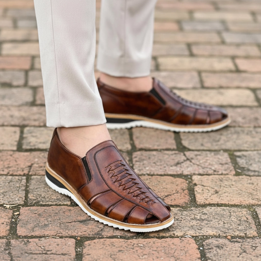 mens casual dress sandals Handmade Leather Fisherman for Men Color:Coffee Morilee Bridesmaid 31228 Luxe Flexible Polyurethane reinforced with discount:30% - 40%