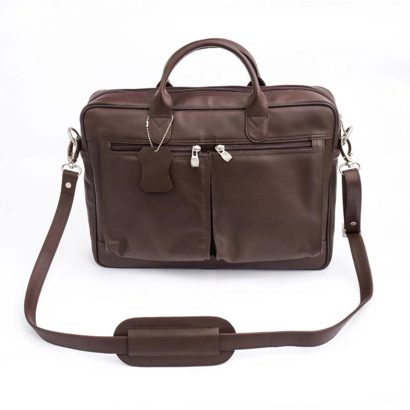 Full-Grain Leather Laptop Briefcase – 15.5" Messenger Bag – Tailor Leather