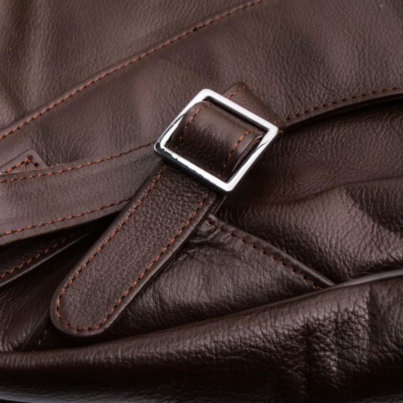Handmade Top-Grain Cowhide Leather Backpack: 17" Laptop Bag - Travel Leather Rucksack