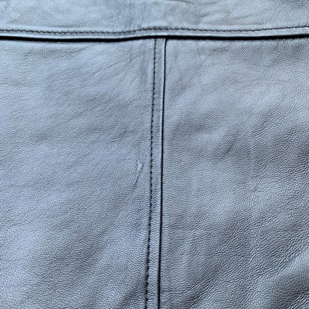 Men's Handmade Lambskin Leather Harrington Jacket: 90s Vintage Style