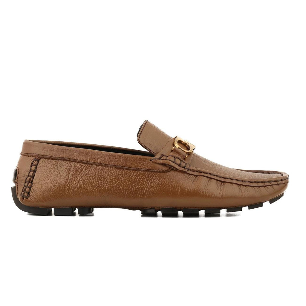 Men's Handmade Leather Horsebit Driver Loafers – Genuine Cowhide Moccasins, Imported Rubber Sole