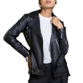 Women's Handmade Lambskin Leather Black Biker Jacket – Tailor Leather