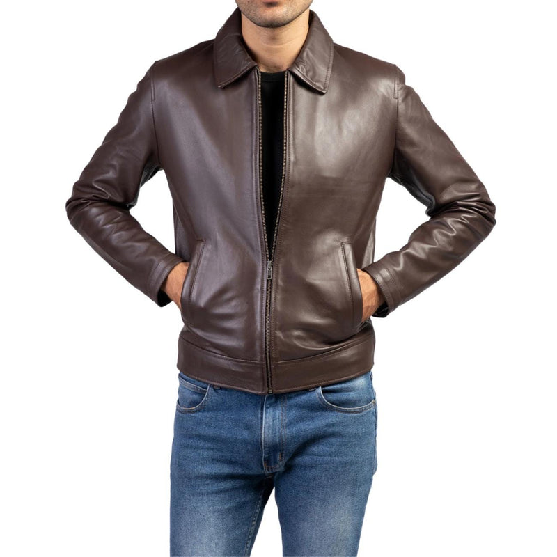 Men's Handmade Lambskin Leather Harrington Jacket – Tailor Leather
