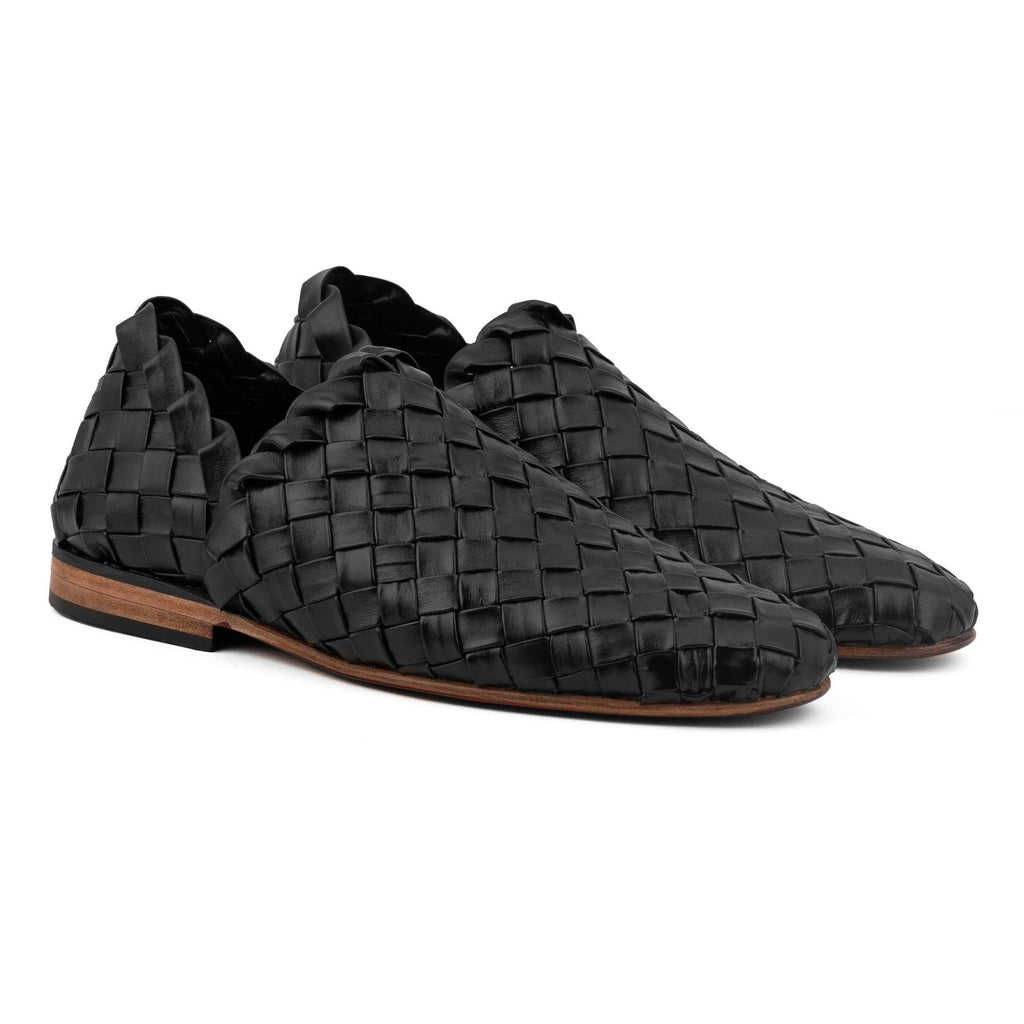 Men's Handwoven Calf Leather Sandals – Braided Genuine Leather Sandals with Leather Sole | Handmade Summer Sandals for Men
