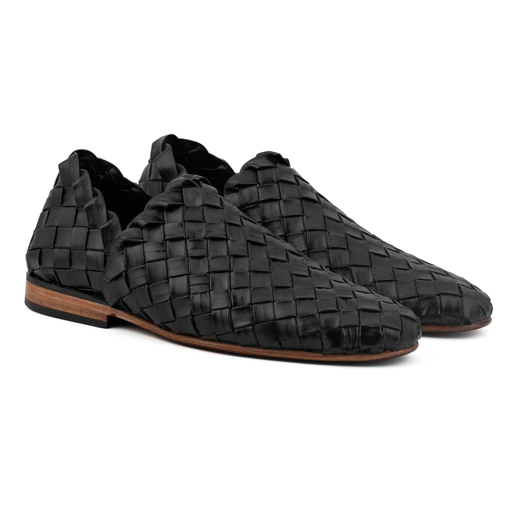 Men's Handwoven Calf Leather Sandals – Braided Genuine Leather Sandals with Leather Sole | Handmade Summer Sandals for Men